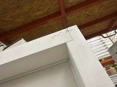 White Exterior 1/2 Glass Double Patio Door 72"x80"