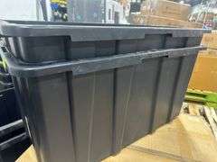 HDX 77 Gal. Tough Storage Tote with Wheels in Black (2x$)