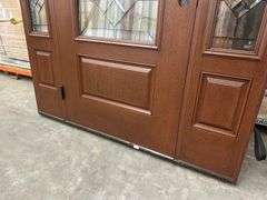 Exterior Fiberglass Deco Door With 2 Side Lites 63 1/2"x81 1/2" RH