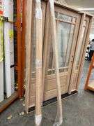 Exterior 9-Lite Marginal Craftsman Style Mahogany Door 1-3-1 LH