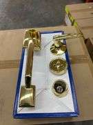 Polished Brass Capri Entrance Handleset