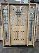 Exterior Castle Knotty Alder With Speakeasy Door 1-3-1 RH
