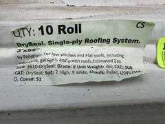 Dry Seal. Single-Ply Roofing System 3'x65'