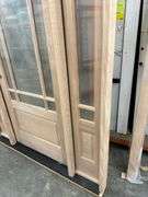 Exterior 9-Lite Marginal Craftsman Style Mahogany Door 1-3-1 RH