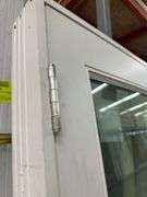 White Exterior 1/2 Glass Double Patio Door 72"x80"