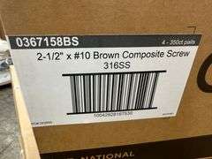 2 1/2x #10 Brown Tip Compsite Screw