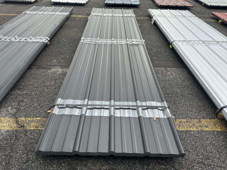 Black Corrugated Metal Panel 3'x12'