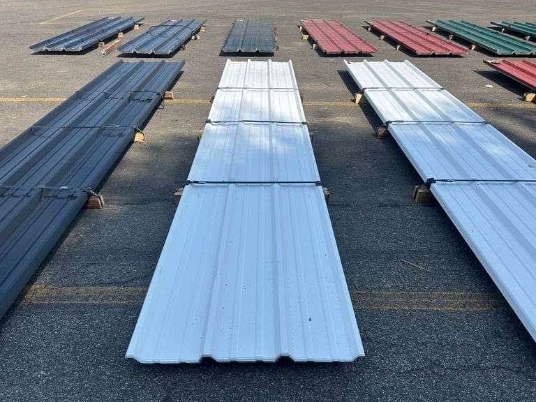 White Corrugated Metal R-Panel 3'x16'
