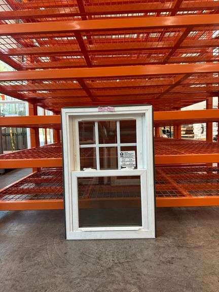 White Vinyl Double Hung 6 Lite Window 21 1/2"x31 3/4"