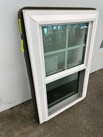 3 White Vinyl 4 Lite Double Hung Windows 21 1/2"x31 3/4"