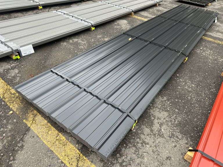 Black Corrugted Metal Panel 3'x16'