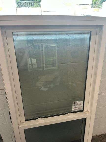 White Vinyl Double Hung Window 27 3/4"x61 1/2"