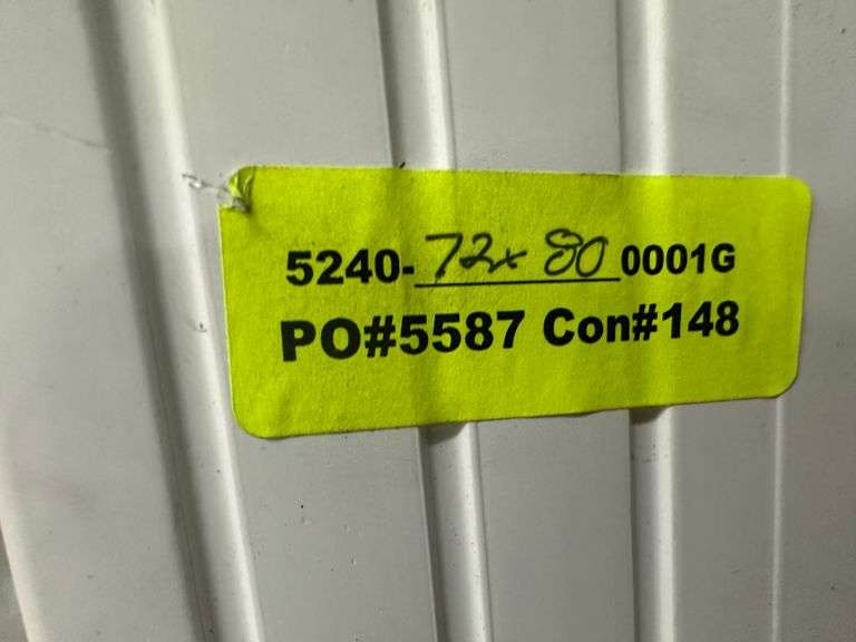 White Exterior Full Glass Double Patio Door 72"x80"