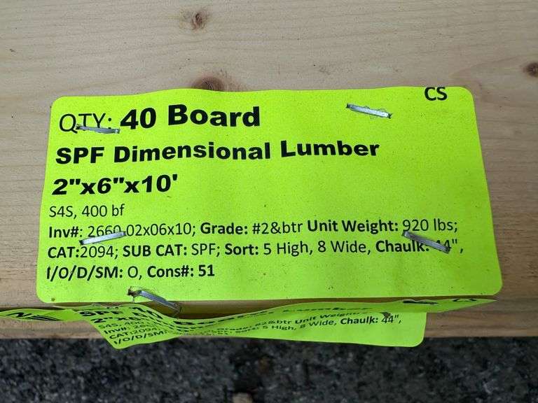 SPF Dimensional Lumber 2"x6"x10'