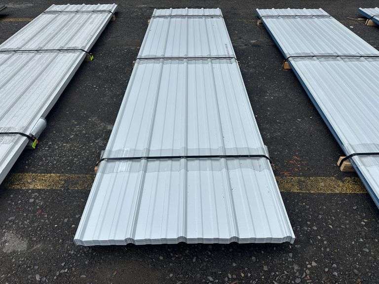 Liner White Corrugated Metal Panel 3'x12'