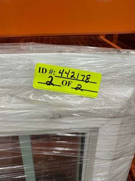 2 White Vinyl 6 Lite Double Slider Window  26 3/4"x52 3/4"