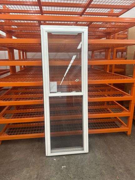 White Vinyl Vertical Slider Window 26.25"x74.5"
