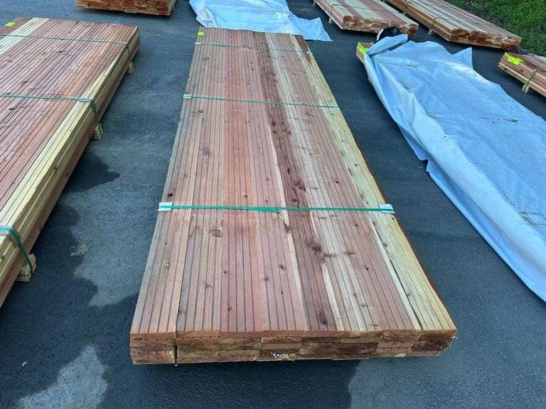 Redwood Decking 2"x6"x12' - Lambrecht Auction, Inc.