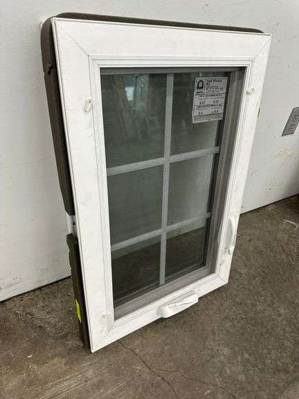 3 White Vinyl 6 Lite Beveled Casement Windows 20"x30"