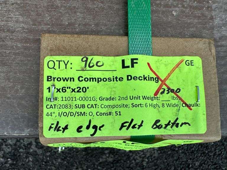 Brown Composite Decking 1"x6"x20'