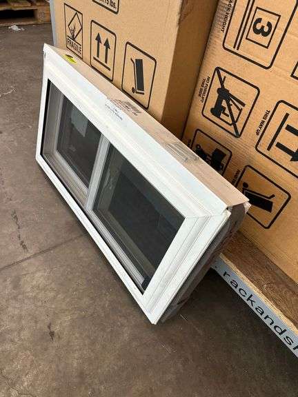 White Vinyl Double Slider Window 31 1/4"x16 1/2"