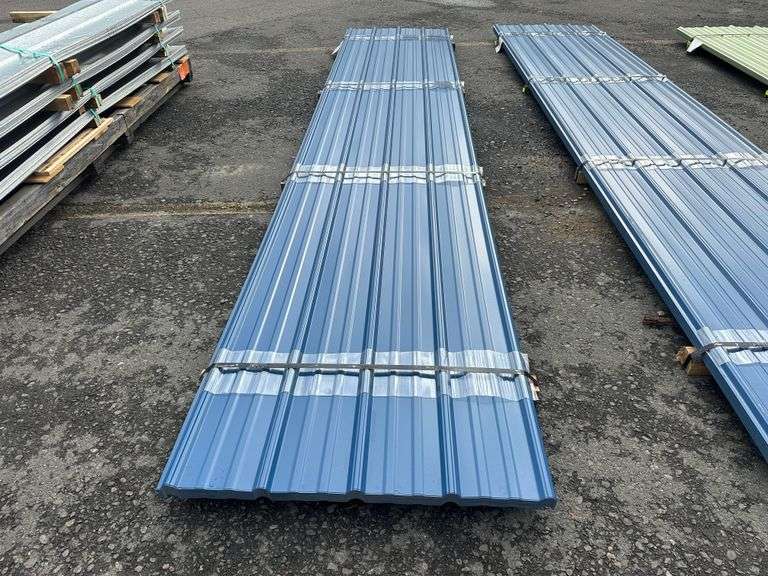 Gallery Blue Corrugated Metal Panel 3'x16'