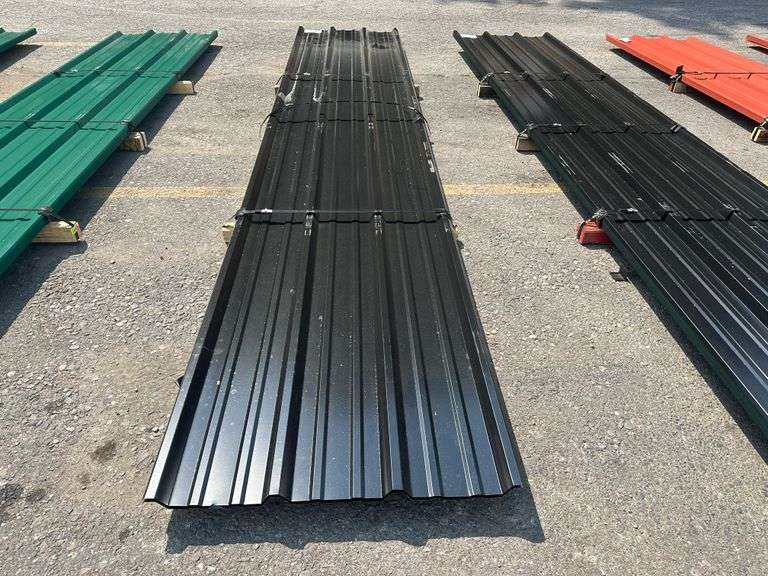 Black Corrugated Metal R-Panel 3'x16'