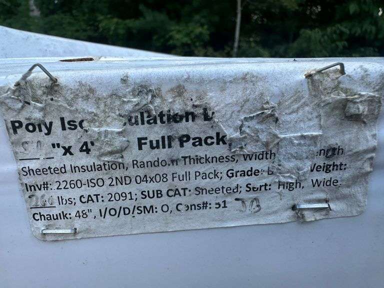 Poly ISO Insulation Dimensions 51"x4'x8'
