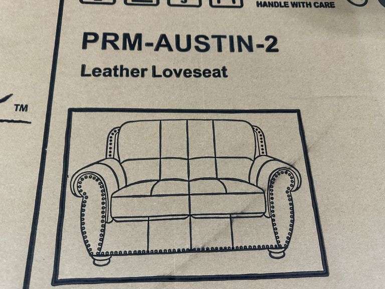 Abbyson Austin Leather Loveseat