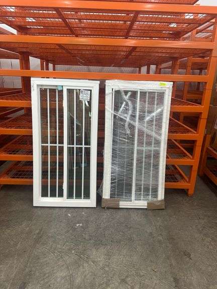 2 White Vinyl 6 Lite Double Slider Window  26 3/4"x52 3/4"