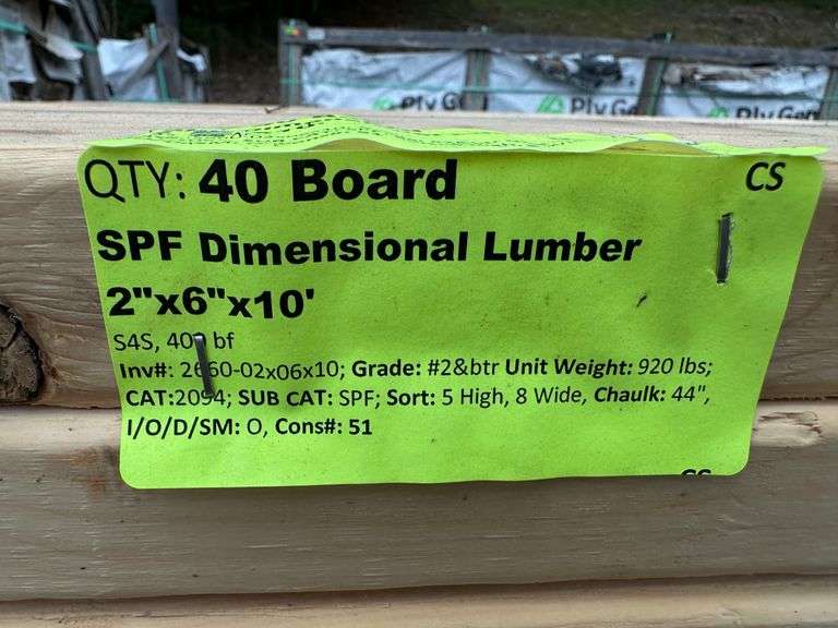 SPF Dimensional Lumber 2"x6"x10'