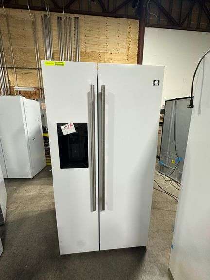 FORNO Espresso Salerno 36" 20 cu. ft. Side-By-Side Refrigerator with Water and Ice Dispenser in Whit