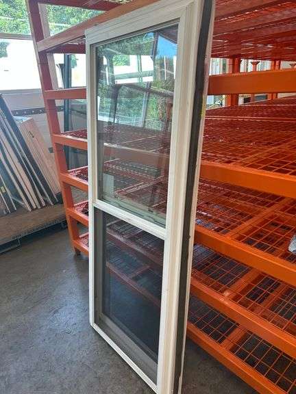 White Vinyl Double Hung Window 27 3/4"x65 1/2"