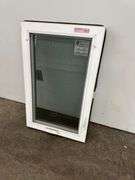 White Vinyl Beveled Casement Window 23 3/4"x37 1/2"