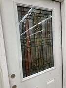 Fiberglass Decorative Entrance Door 36"x80", 2 Side Lites, Right Hand