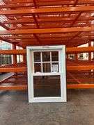 White Vinyl Double Hung 6 Lite Window 21 1/2"x31 3/4"