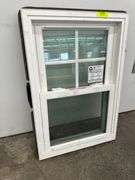 3 White Vinyl 4 Lite Double Hung Windows 21 1/2"x31 3/4"
