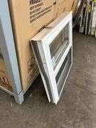 White Vinyl Double Hung Window 29 1/4"x29 1/4"