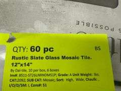 Rustic Slate Glass Mosaic Tile 12"x14"
