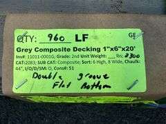 Grey Composite Decking 1"x6"x20'