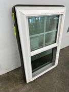 3 White Vinyl 4 Lite Double Hung Windows 21 1/2"x31 3/4"