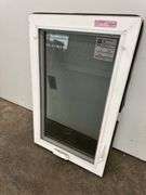 White Vinyl Beveled Casement Window 23 3/4"x37 1/2"