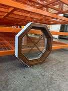 Cherry/White Vinyl Octagonal Window 21.5"x21.5"