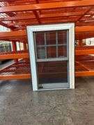 White Vinyl Double Hung 6 Lite Window 21 1/2"x31 3/4"