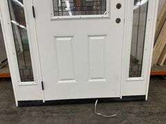 Fiberglass Decorative Entrance Door 36"x80", 2 Side Lites, Right Hand