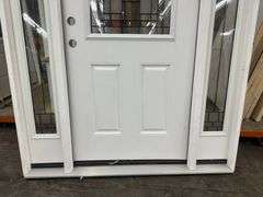 Fiberglass Decorative Entrance Door 36"x80", 2 Side Lites, Right Hand