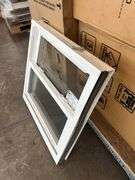 White Vinyl Double Hung Window 29 1/4"x29 1/4"