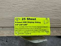 Primed OSB Shiplap Siding 3/8"x48"x96"