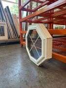 Cherry/White Vinyl Octagonal Window 21.5"x21.5"