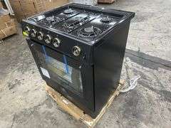 Forno Leonardo Espresso 30 in. Black Slide-in Gas Range 5-Burners